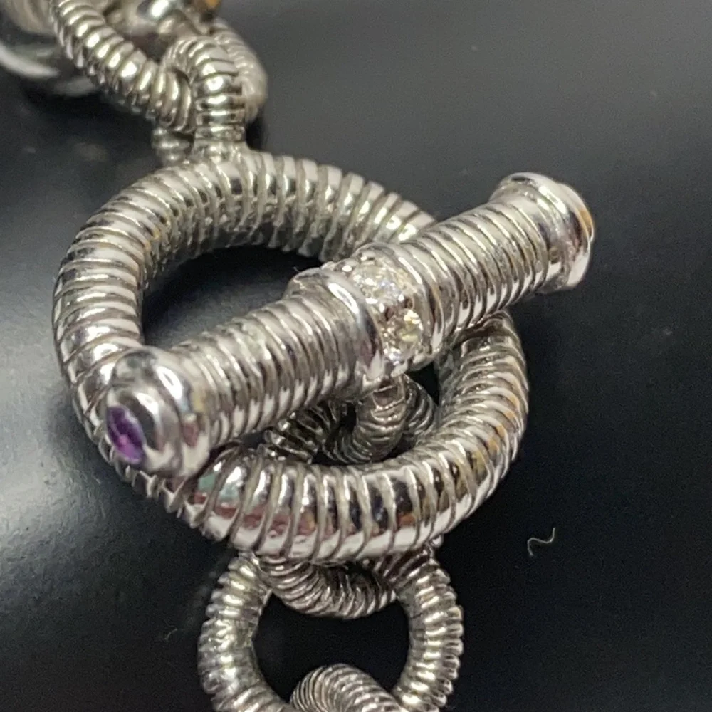 Judith Ripka .925 Braclet Maltese Cross 47g - Picture 5 of 6